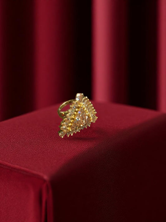 Cocktail Ring Studded with American Diamonds