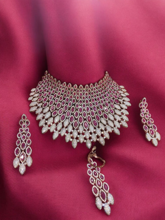 Necklace Set With American Diamond