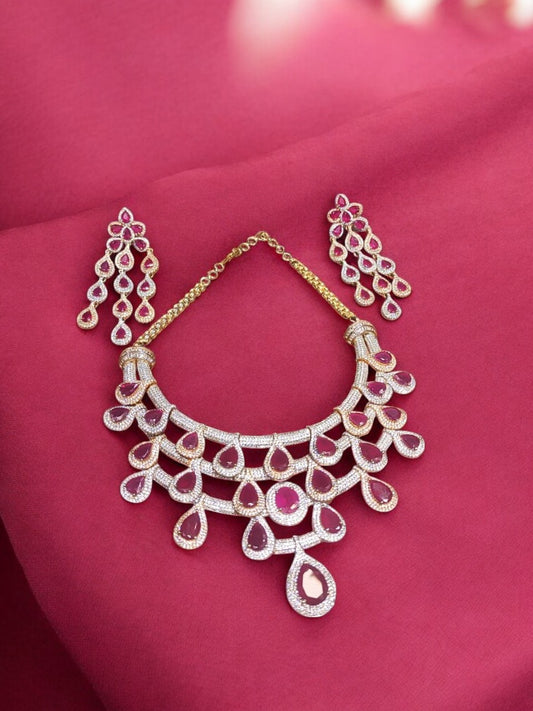 Necklace Set with American Diamonds